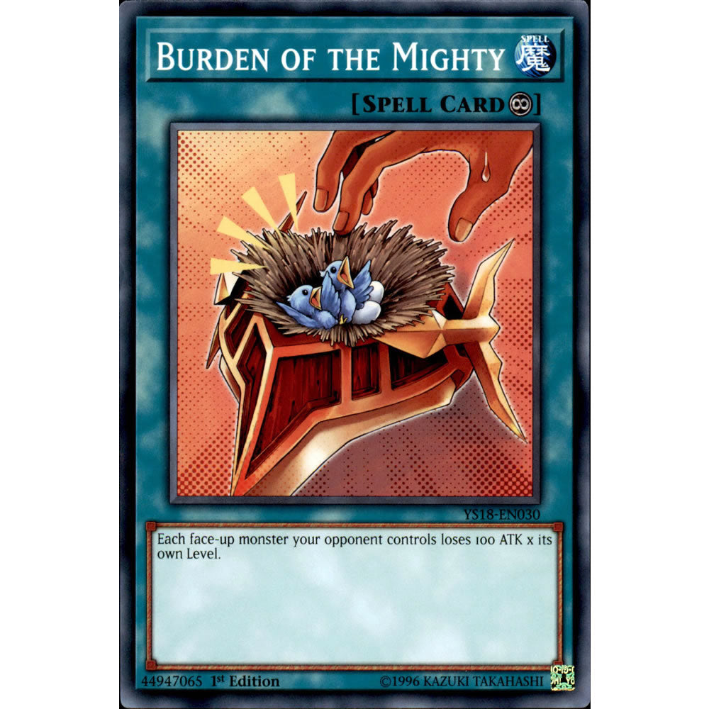 Burden of the Mighty YS18-EN030 Yu-Gi-Oh! Card from the Codebreaker Set