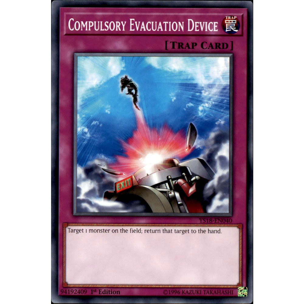 Compulsory Evacuation Device YS18-EN040 Yu-Gi-Oh! Card from the Codebreaker Set