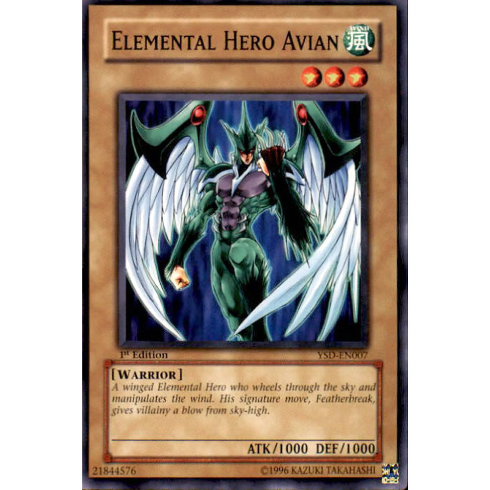 Elemental Hero Avian YSD-EN007 Yu-Gi-Oh! Card from the GX 2006 Set