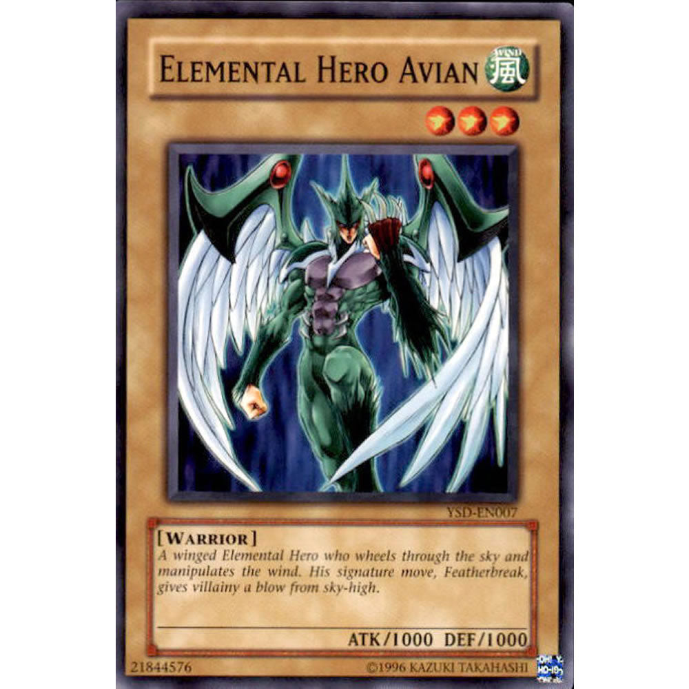 Elemental Hero Avian YSD-EN007 Yu-Gi-Oh! Card from the GX 2006 Set