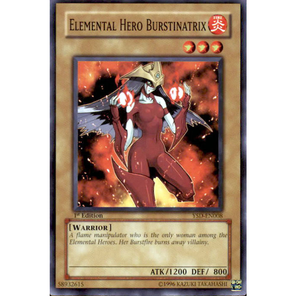 Elemental Hero Burstinatrix YSD-EN008 Yu-Gi-Oh! Card from the GX 2006 Set