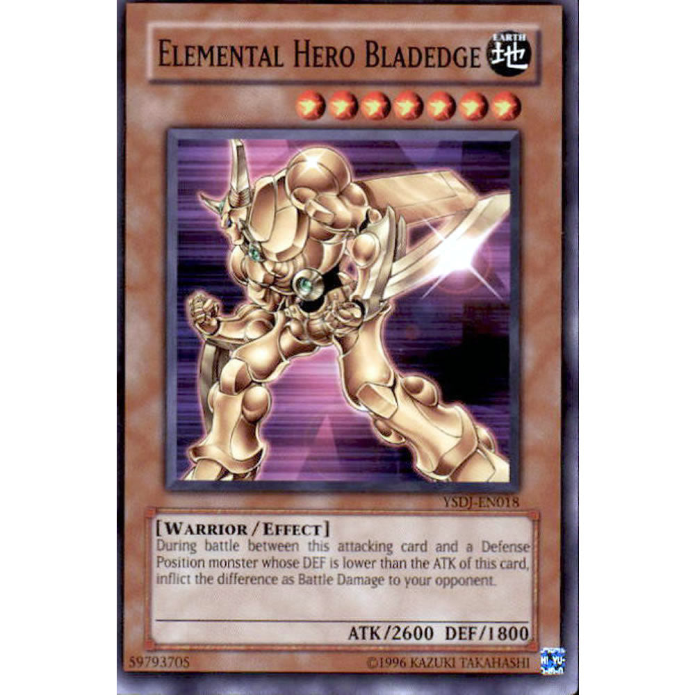 Elemental Hero Bladedge YSDJ-EN018 Yu-Gi-Oh! Card from the Jaden Yuki Set