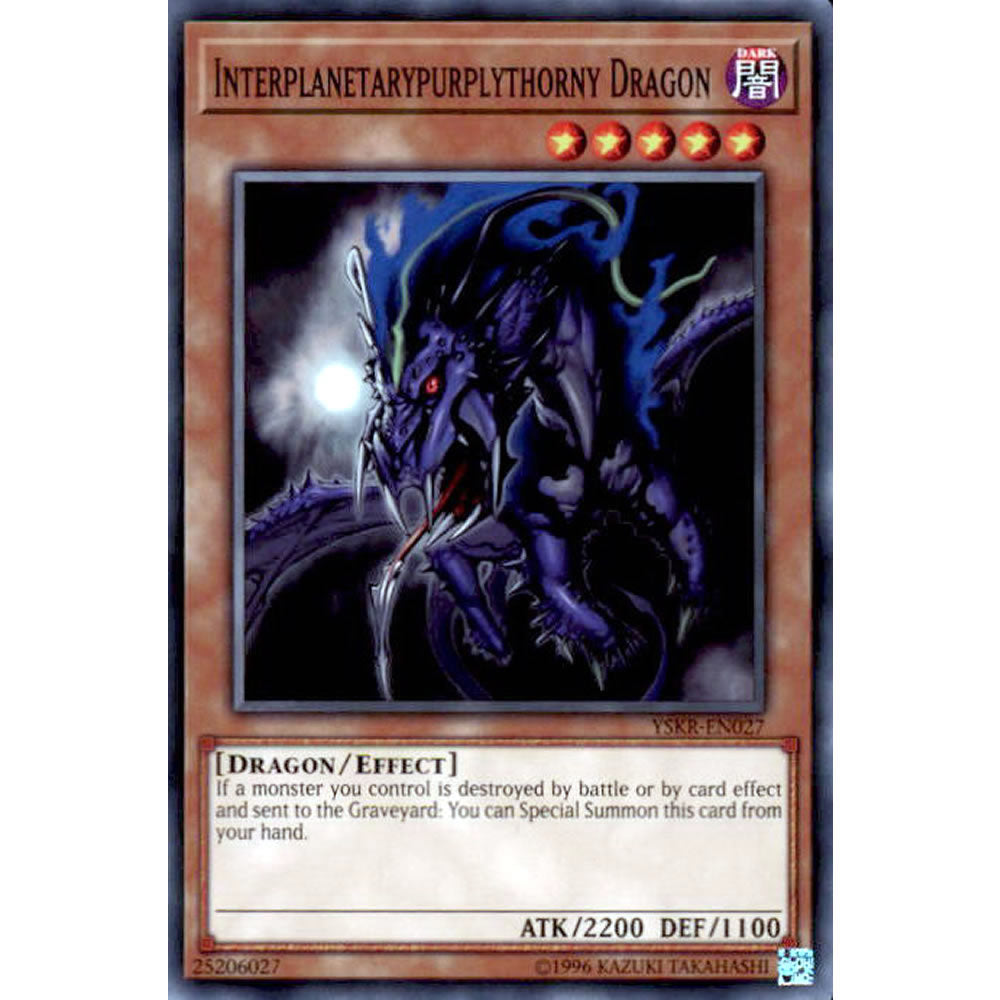 Interplanetarypurplythorny Dragon YSKR-EN027 Yu-Gi-Oh! Card from the Kaiba Reloaded Set