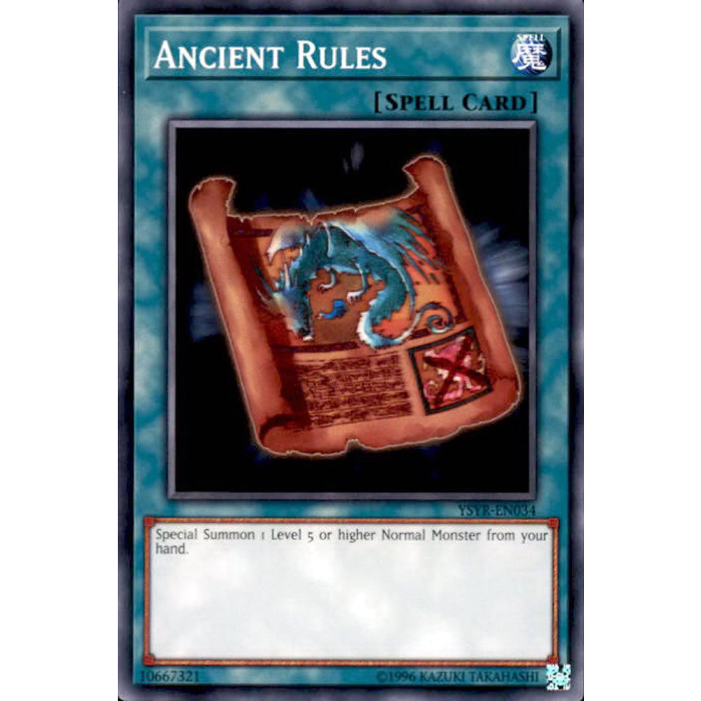 Ancient Rules YSYR-EN034 Yu-Gi-Oh! Card from the Yugi Reloaded Set