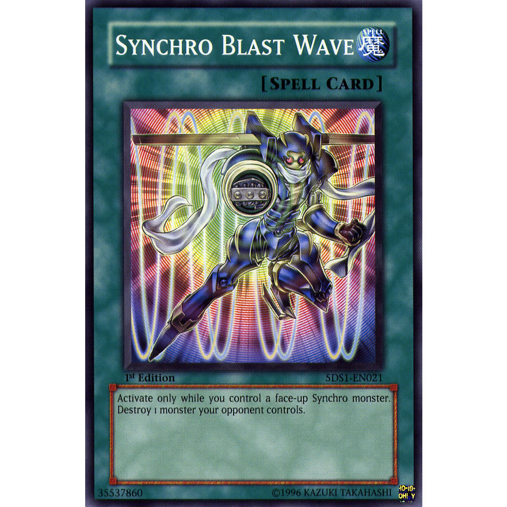 Synchro Blast Wave 5DS1-EN021 Yu-Gi-Oh! Card from the 5Ds 2008 Set