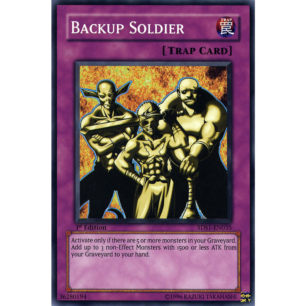 Backup Soldier 5DS1-EN035 Yu-Gi-Oh! Card from the 5Ds 2008 Set