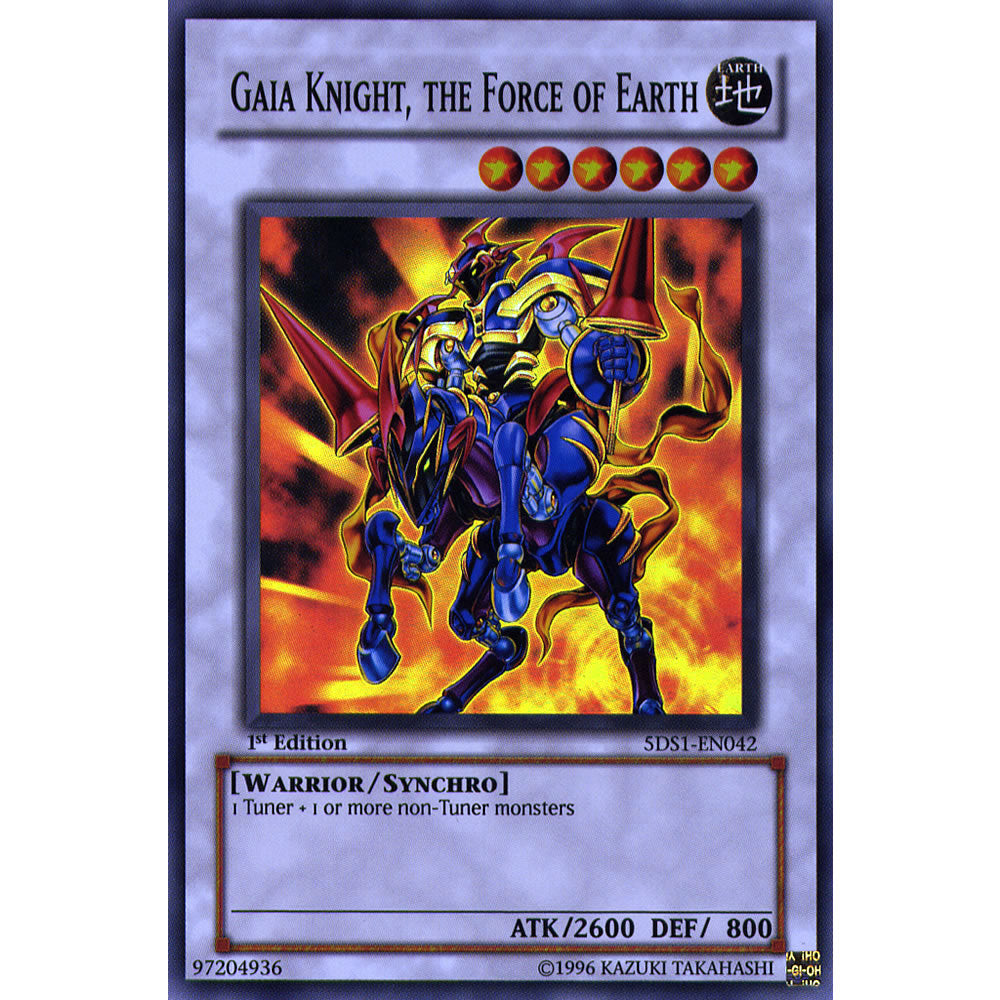 Gaia Knight, The Force of Earth 5DS1-EN042 Yu-Gi-Oh! Card from the 5Ds 2008 Set