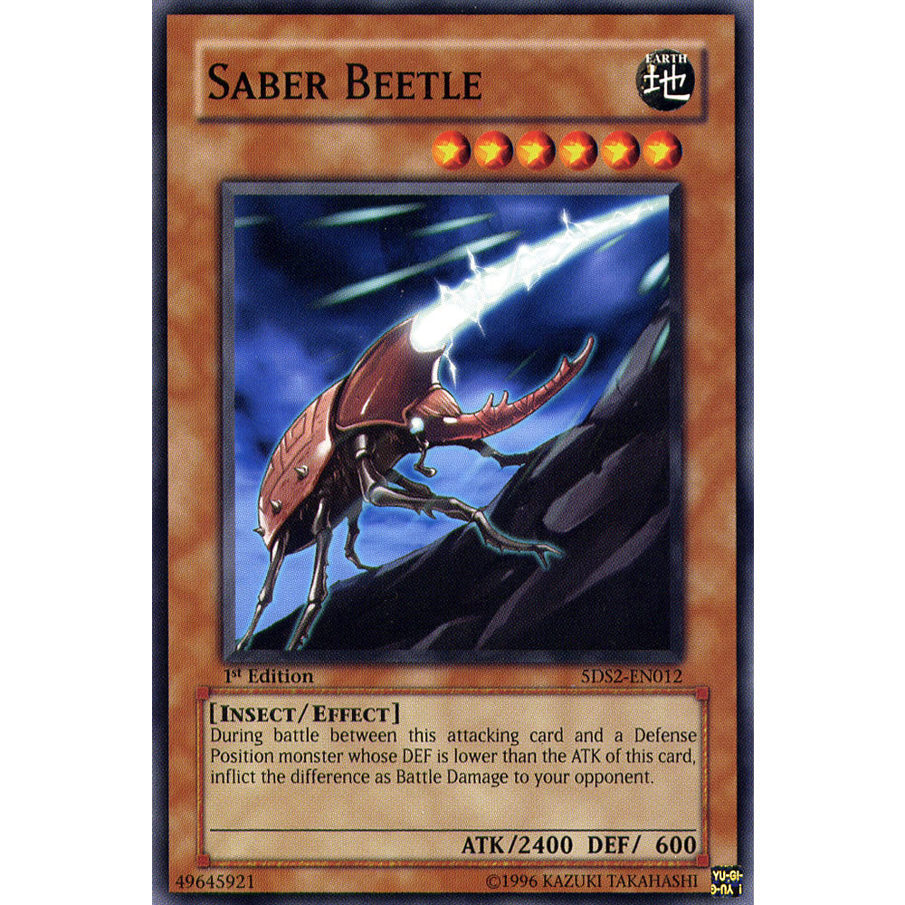 Saber Beetle 5DS2-EN012 Yu-Gi-Oh! Card from the 5Ds 2009 Set
