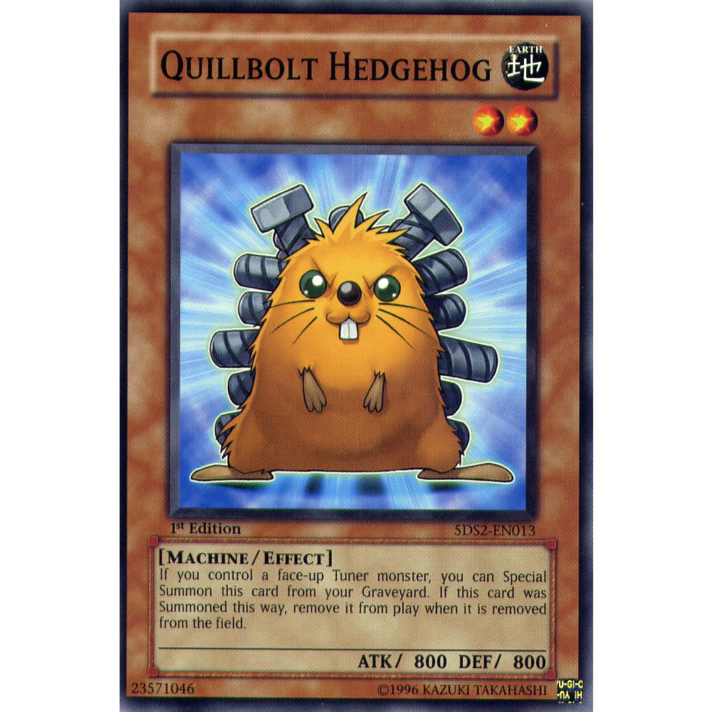Quillbolt Hedgehog 5DS2-EN013 Yu-Gi-Oh! Card from the 5Ds 2009 Set