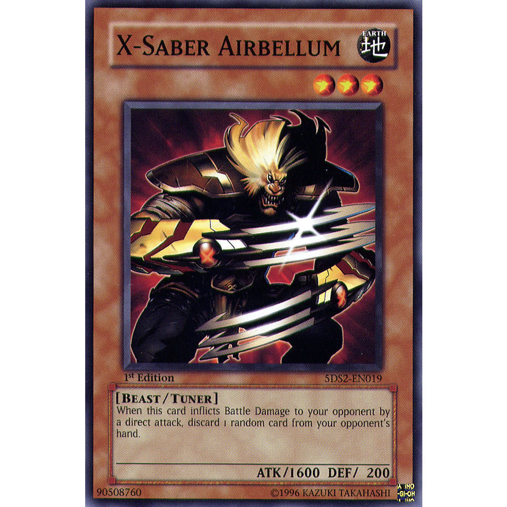 X-Saber Airbellum 5DS2-EN019 Yu-Gi-Oh! Card from the 5Ds 2009 Set