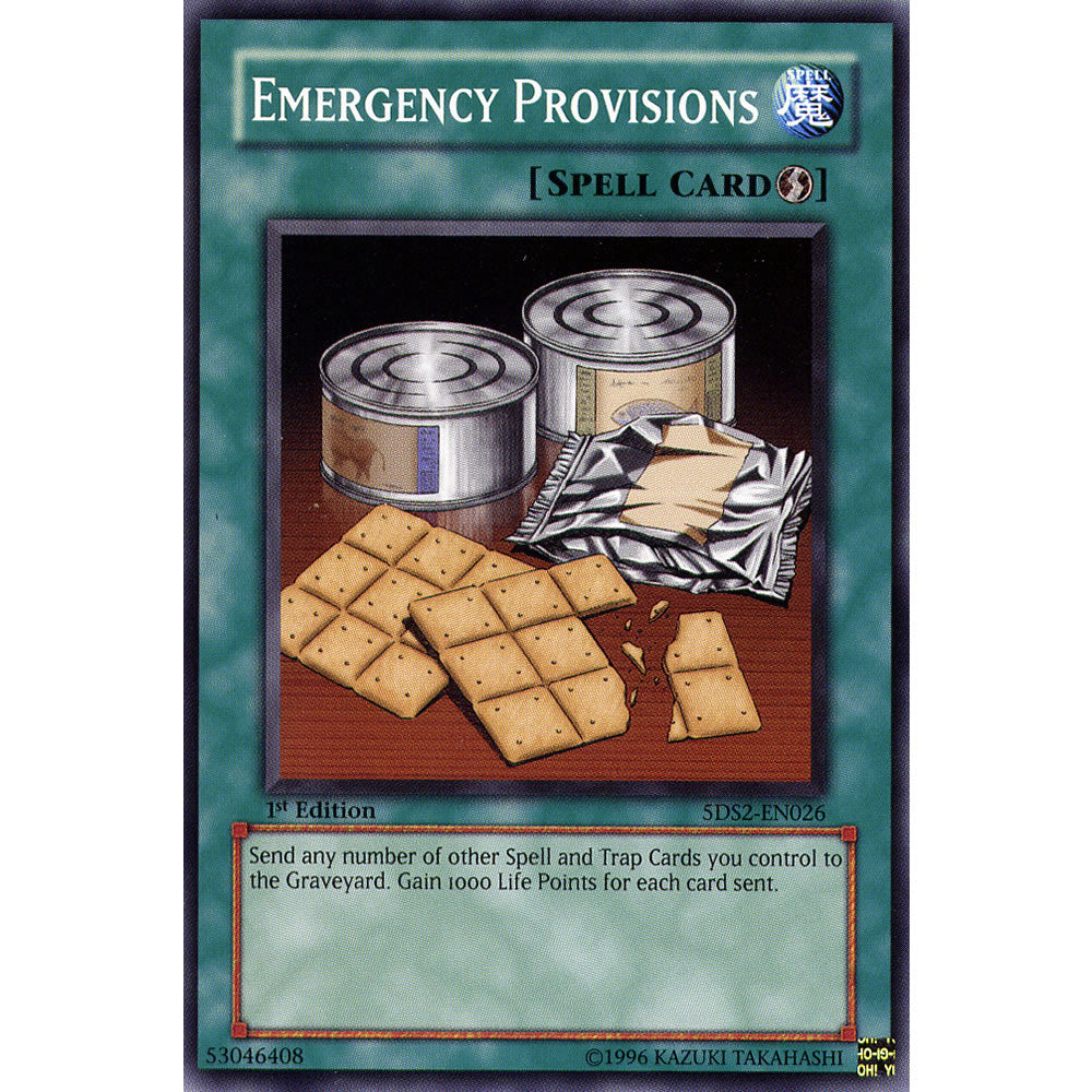 Emergency Provisions 5DS2-EN026 Yu-Gi-Oh! Card from the 5Ds 2009 Set