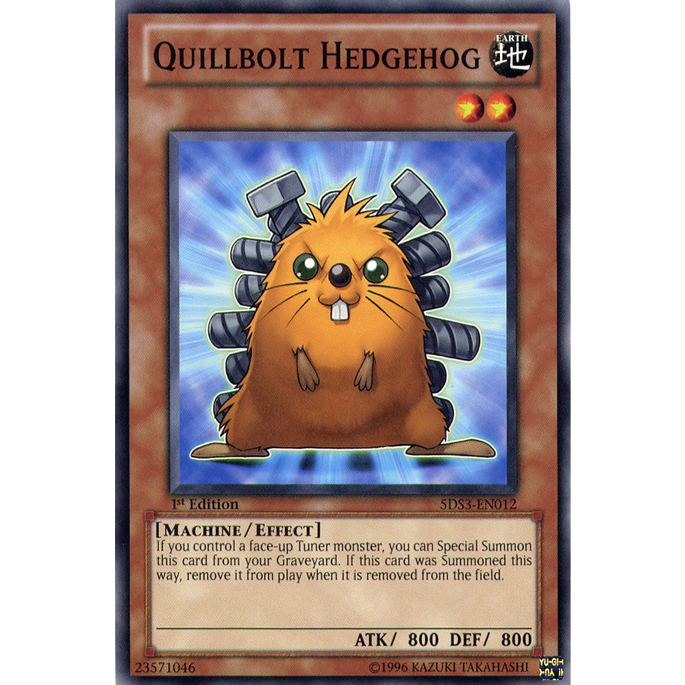 Quillbolt Hedgehog 5DS3-EN012 Yu-Gi-Oh! Card from the Duelist Toolbox Set