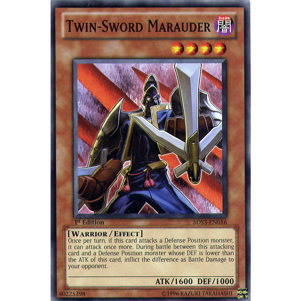 Twin - Sword Marauder 5DS3-EN016 Yu-Gi-Oh! Card from the Duelist Toolbox Set