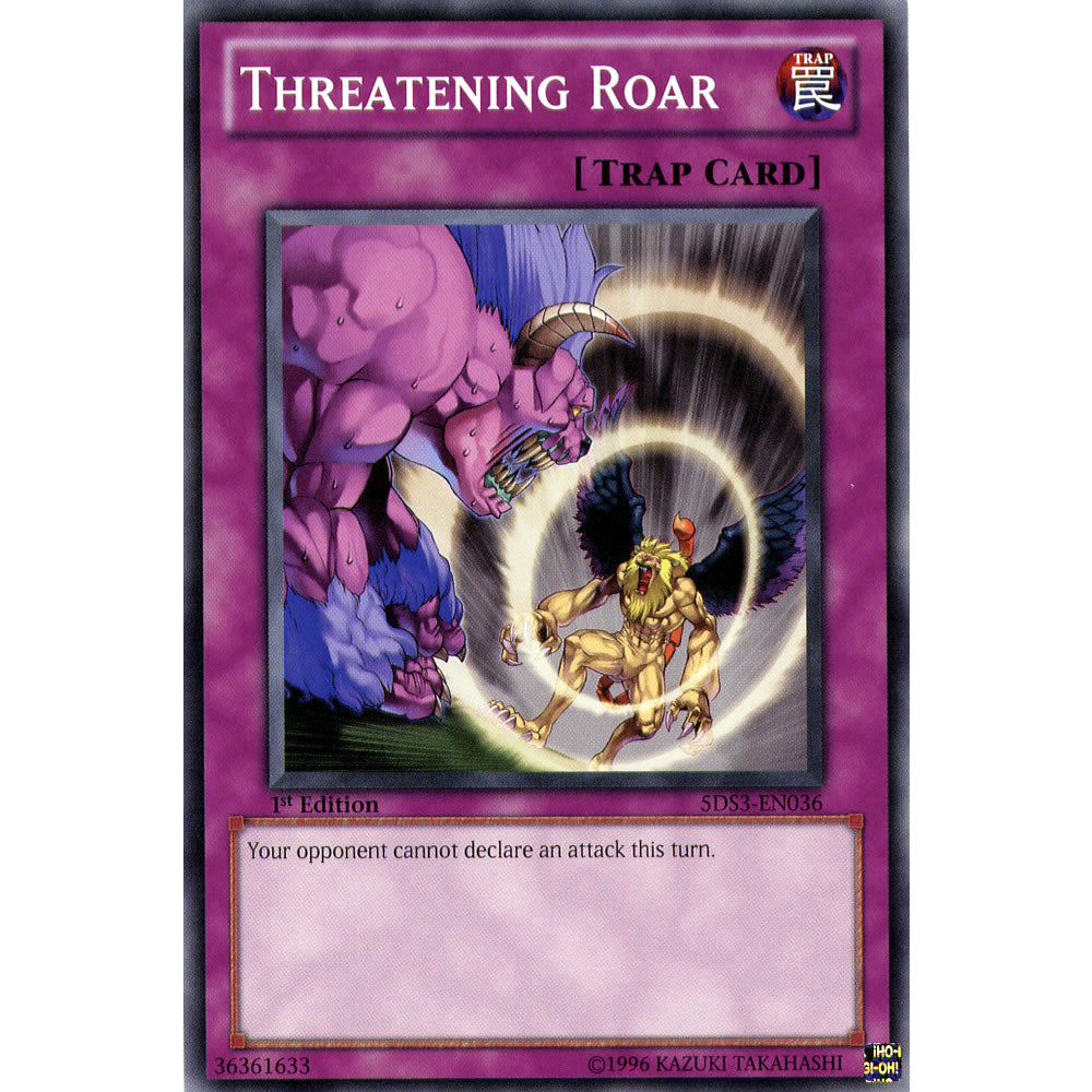 Threatening Roar 5DS3-EN036 Yu-Gi-Oh! Card from the Duelist Toolbox Set