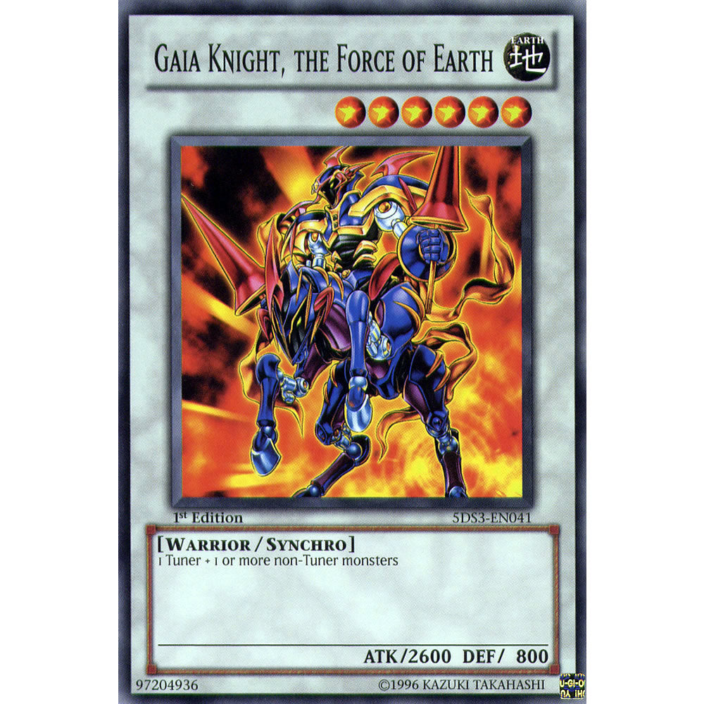 Gaia Knight, The Force of Earth 5DS3-EN041 Yu-Gi-Oh! Card from the Duelist Toolbox Set