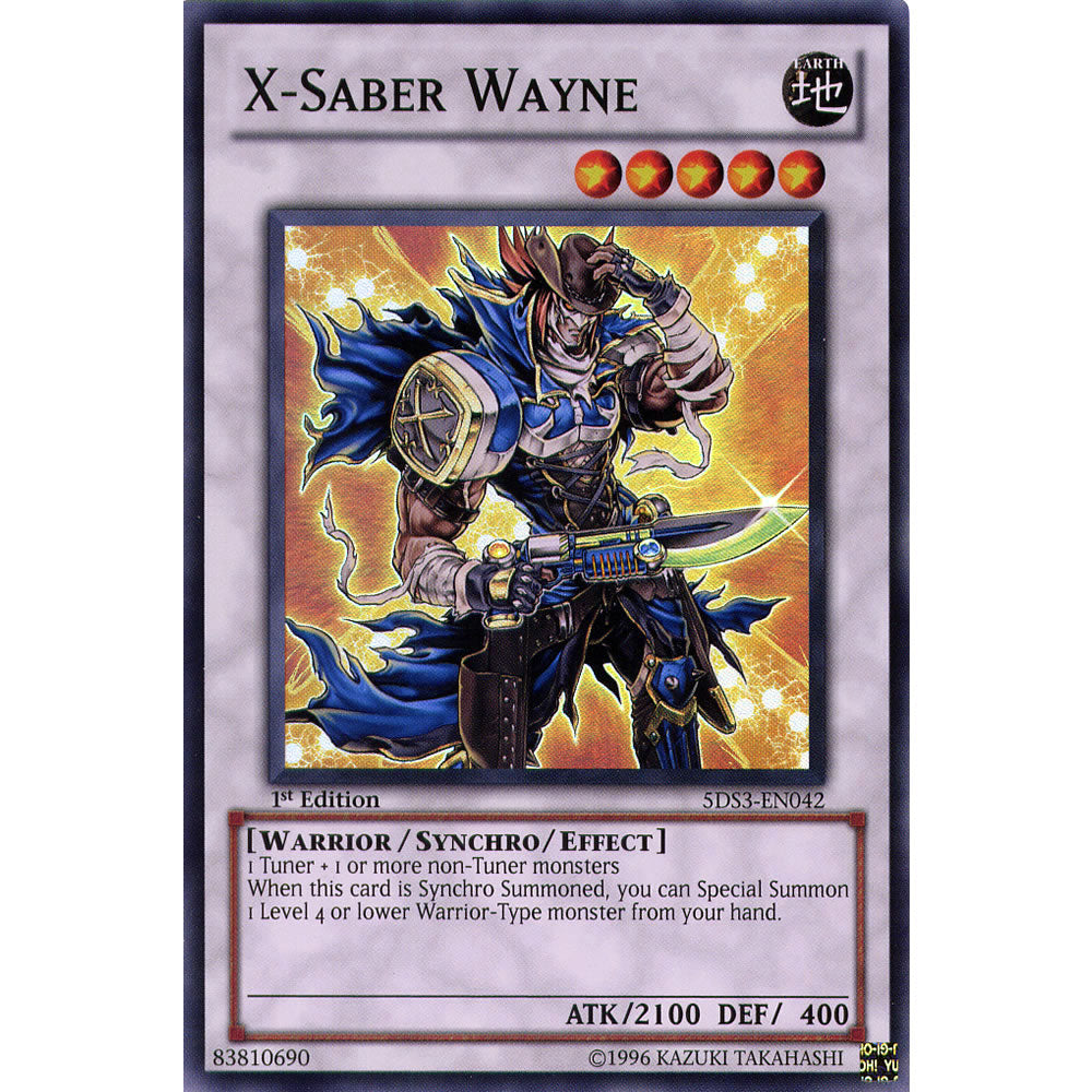 X-Saber Wayne 5DS3-EN042 Yu-Gi-Oh! Card from the Duelist Toolbox Set
