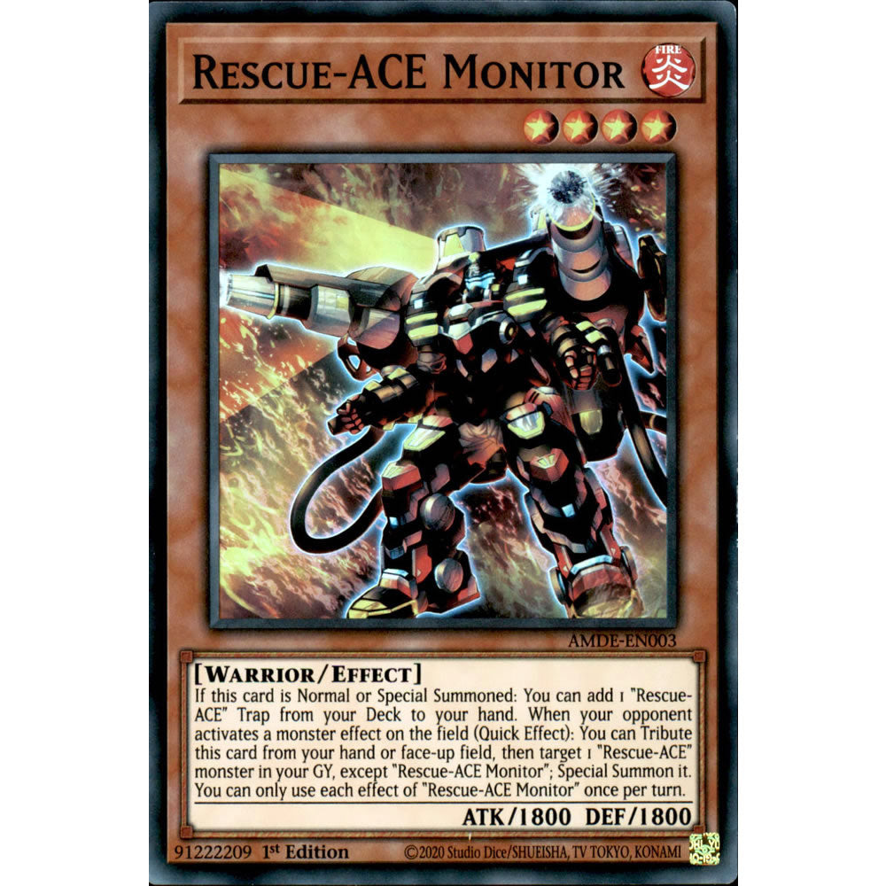 Rescue-ACE Monitor AMDE-EN003 Yu-Gi-Oh! Card from the Amazing Defenders Set