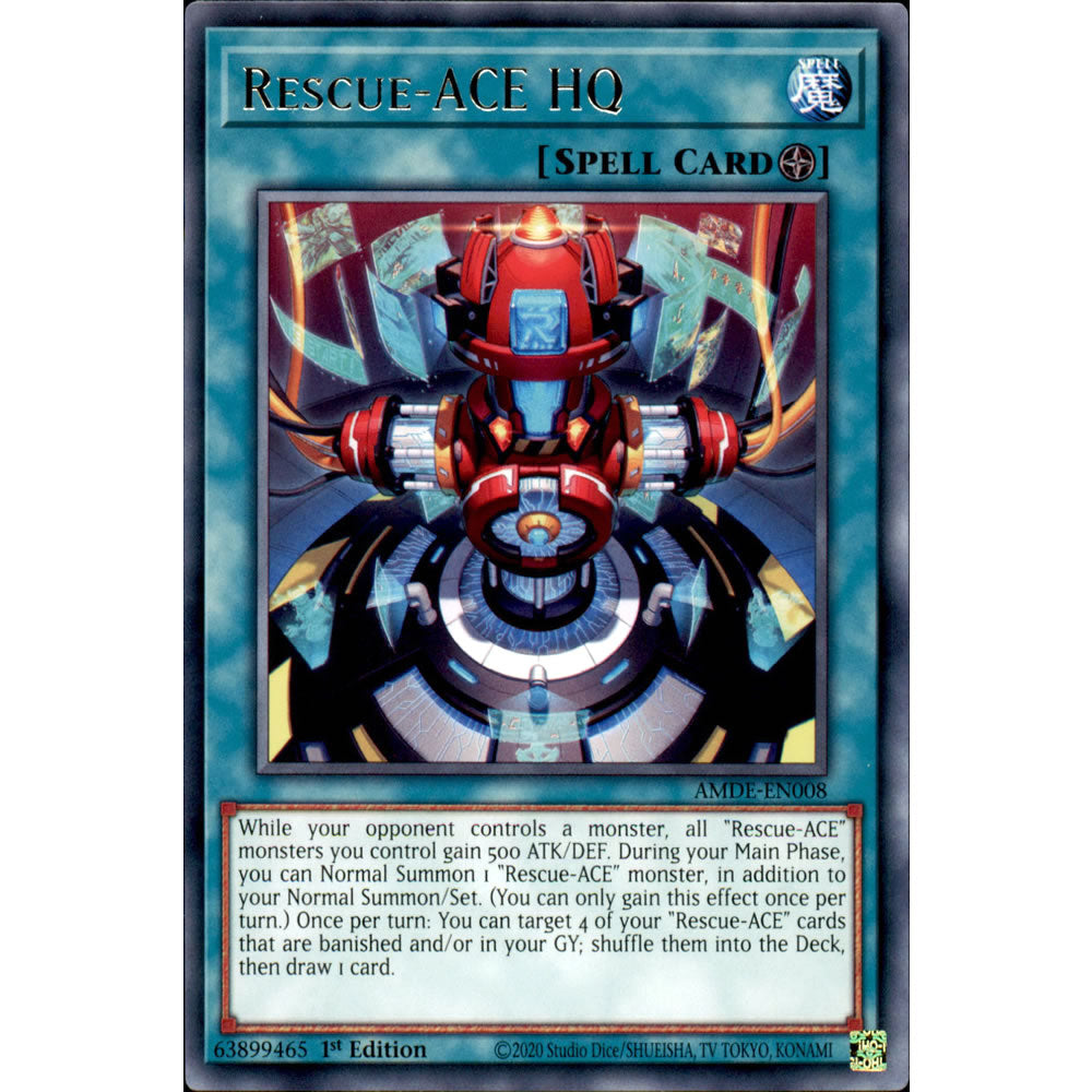 Rescue-ACE HQ AMDE-EN008 Yu-Gi-Oh! Card from the Amazing Defenders Set