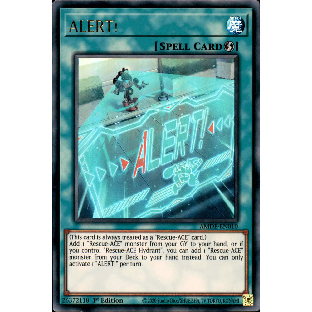 ALERT! AMDE-EN010 Yu-Gi-Oh! Card from the Amazing Defenders Set