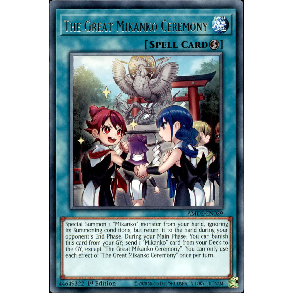 The Great Mikanko Ceremony AMDE-EN029 Yu-Gi-Oh! Card from the Amazing Defenders Set