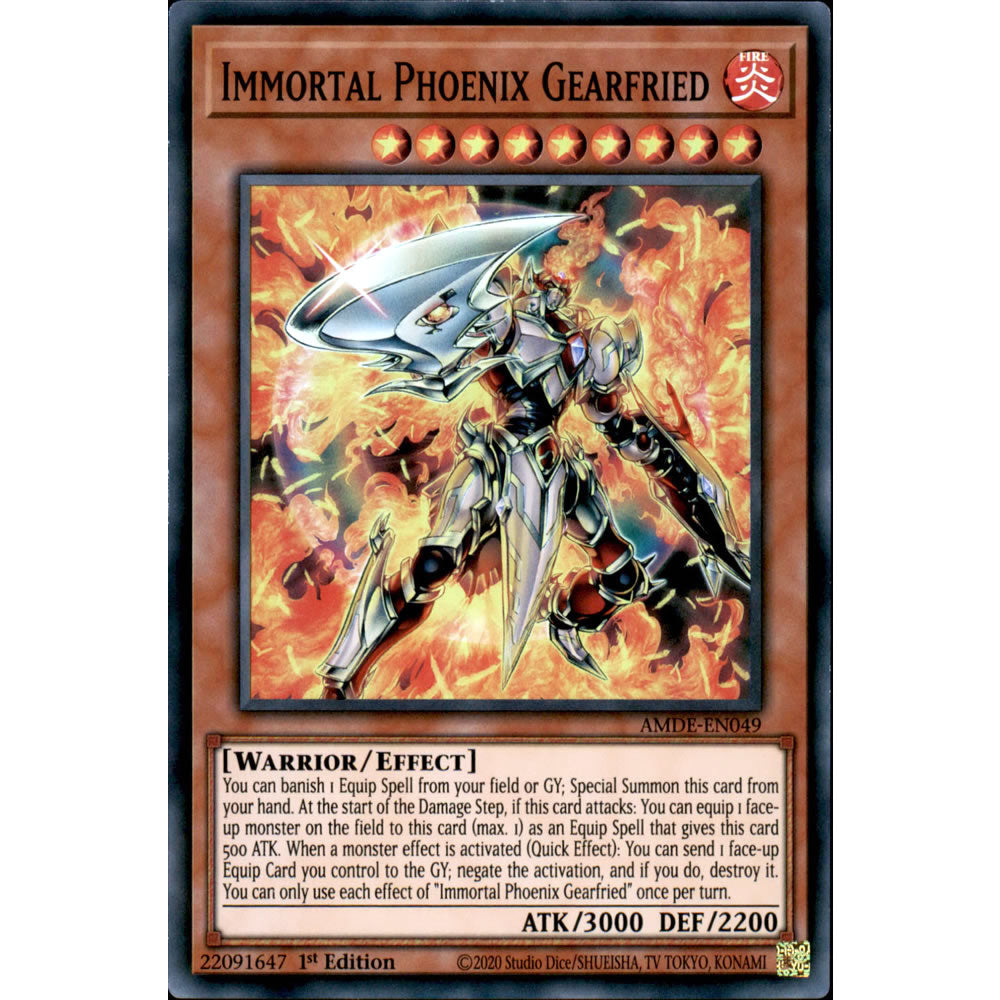 Immortal Phoenix Gearfried AMDE-EN049 Yu-Gi-Oh! Card from the Amazing Defenders Set