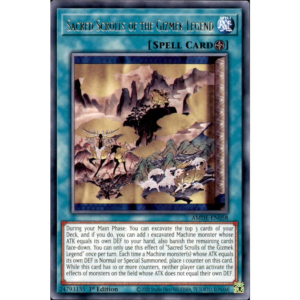 Sacred Scrolls of the Gizmek Legend AMDE-EN058 Yu-Gi-Oh! Card from the Amazing Defenders Set