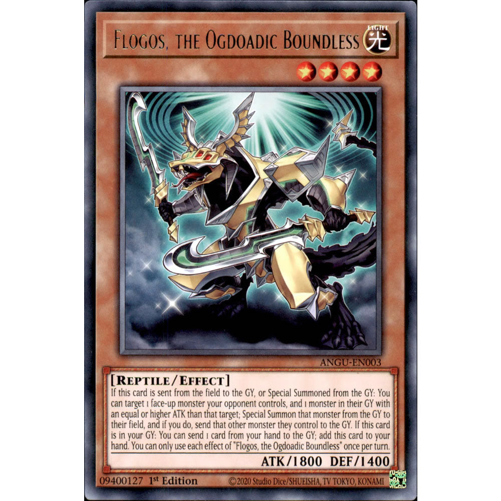 Flogos, the Ogdoadic Boundless ANGU-EN003 Yu-Gi-Oh! Card from the Ancient Guardians Set