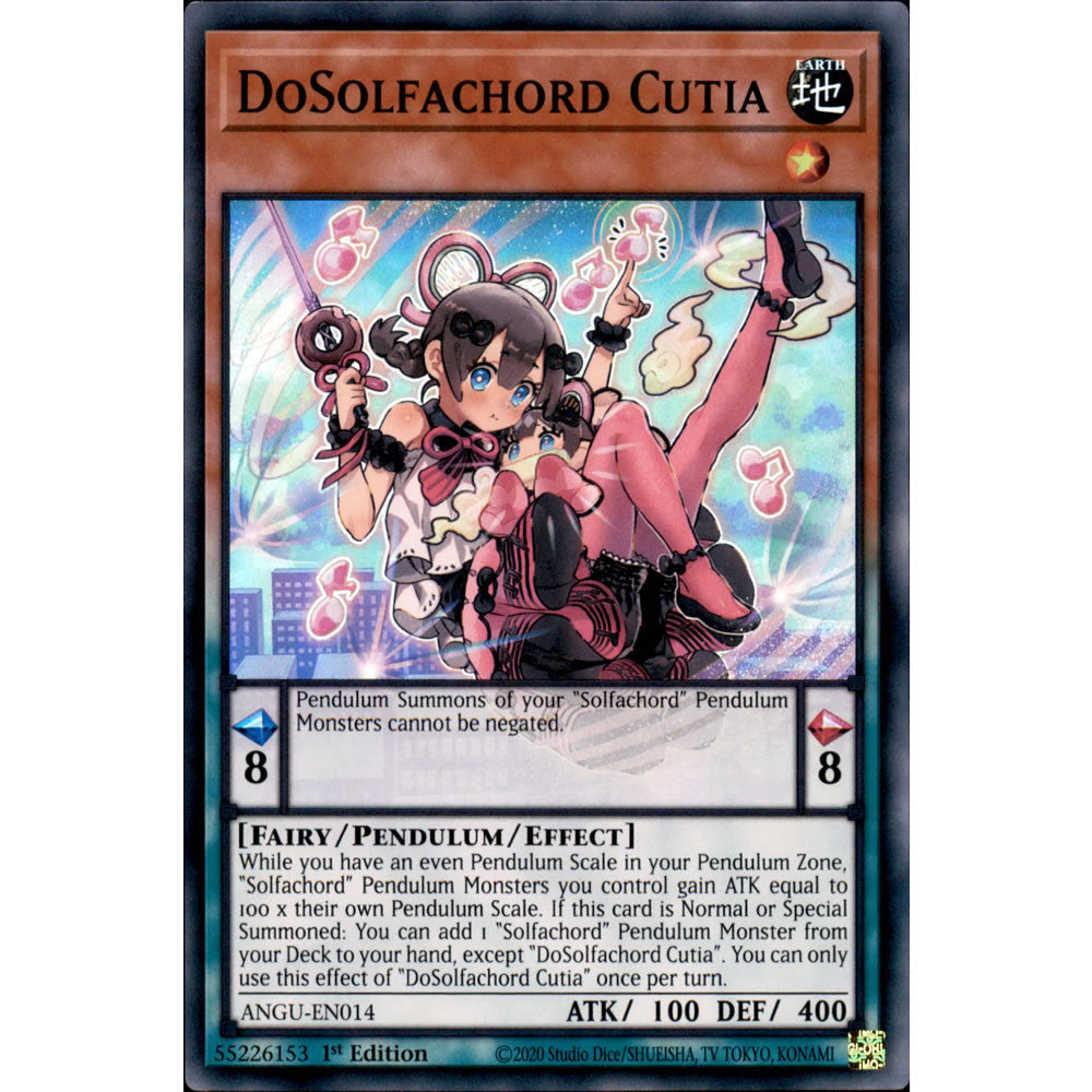 DoSolfachord Cutia ANGU-EN014 Yu-Gi-Oh! Card from the Ancient Guardians Set