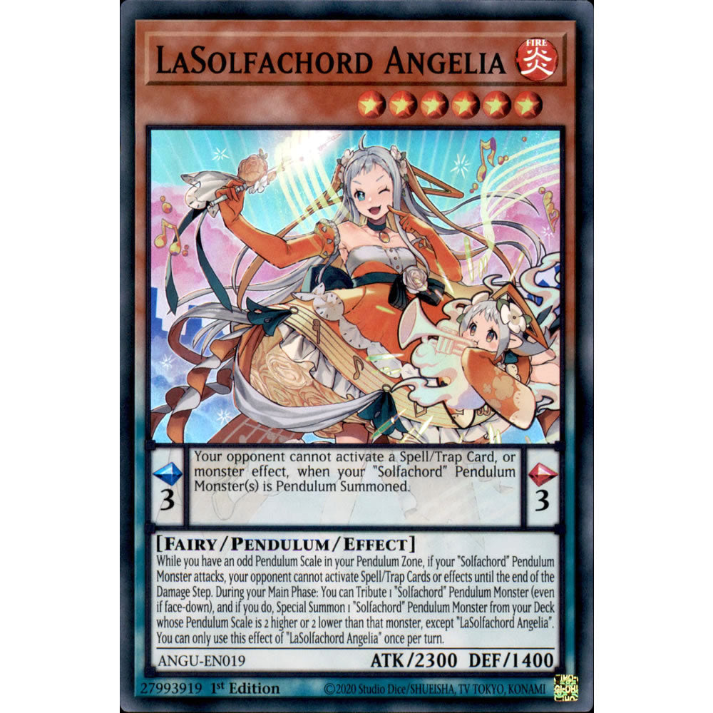 LaSolfachord Angelia ANGU-EN019 Yu-Gi-Oh! Card from the Ancient Guardians Set