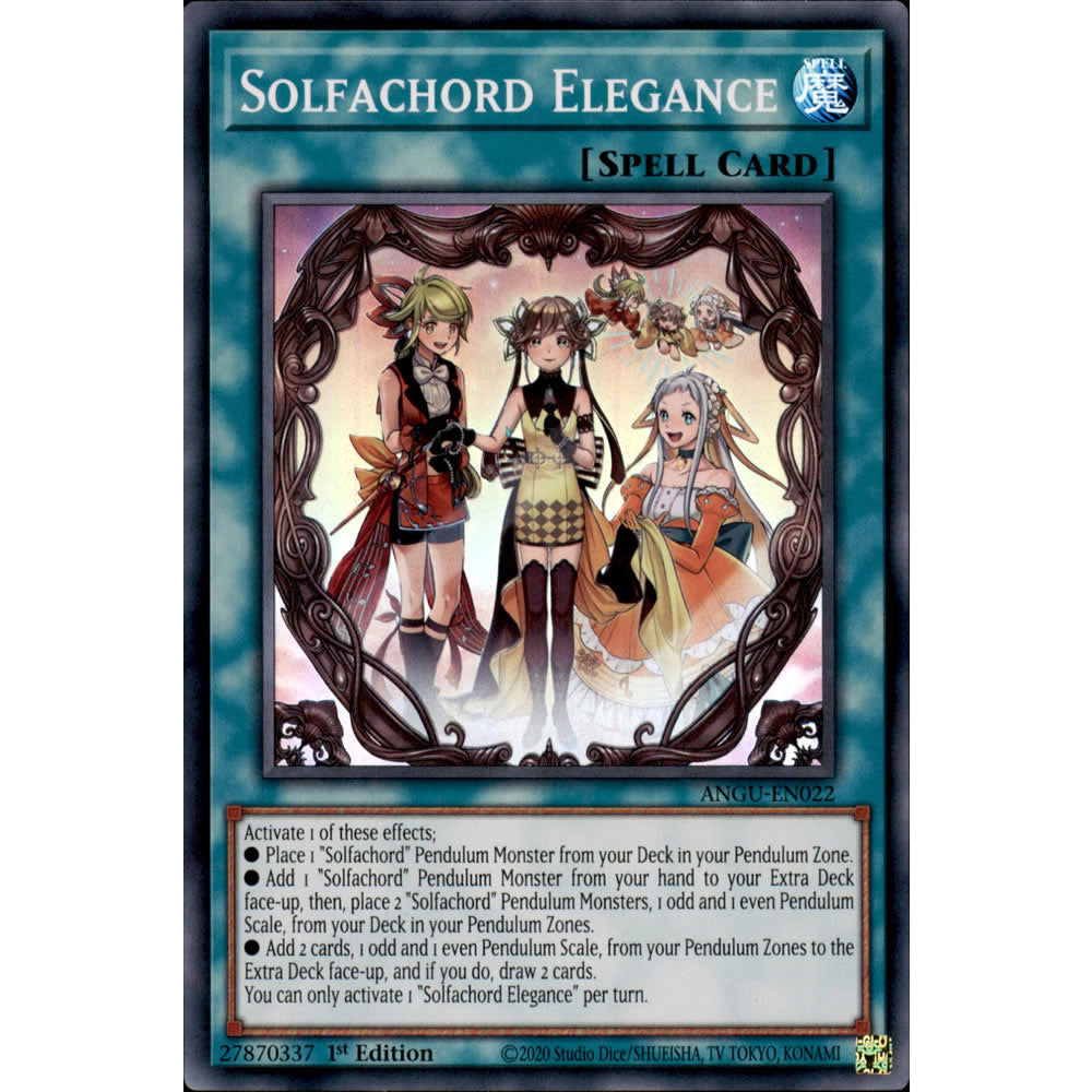 Solfachord Elegance ANGU-EN022 Yu-Gi-Oh! Card from the Ancient Guardians Set