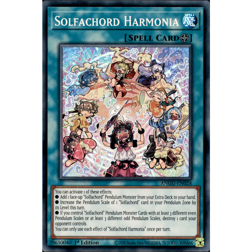 Solfachord Harmonia ANGU-EN024 Yu-Gi-Oh! Card from the Ancient Guardians Set