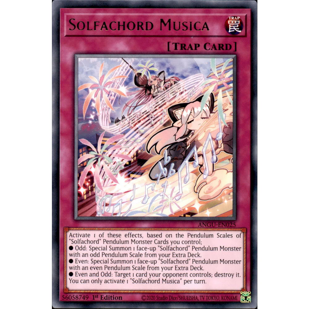 Solfachord Musica ANGU-EN025 Yu-Gi-Oh! Card from the Ancient Guardians Set