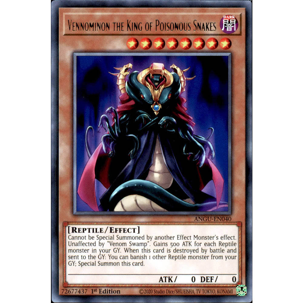 Vennominon the King of Poisonous Snakes ANGU-EN040 Yu-Gi-Oh! Card from the Ancient Guardians Set