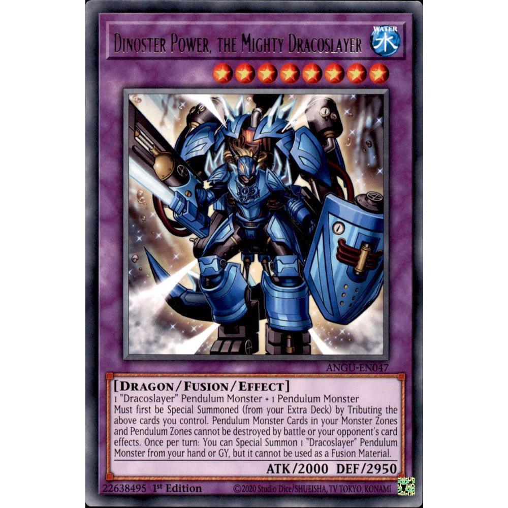 Dinoster Power, the Mighty Dracoslayer ANGU-EN047 Yu-Gi-Oh! Card from the Ancient Guardians Set