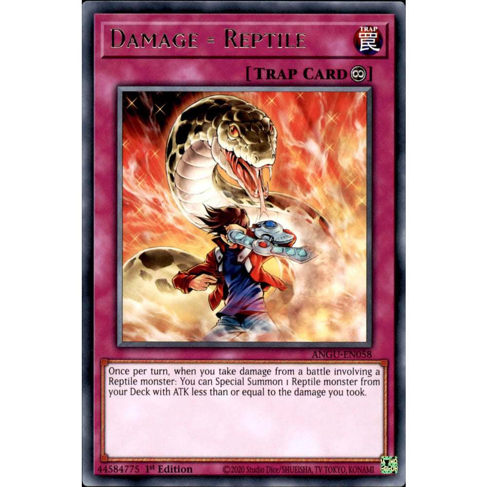 Damage = Reptile ANGU-EN058 Yu-Gi-Oh! Card from the Ancient Guardians Set