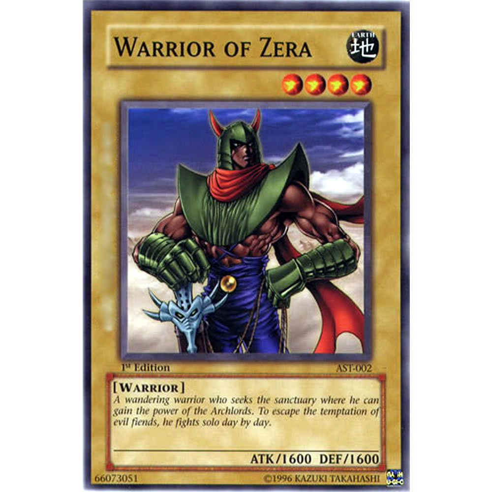 Warrior of Zera AST-002 Yu-Gi-Oh! Card from the Ancient Sanctuary Set