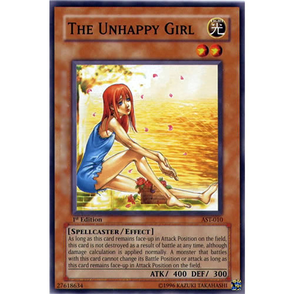 The Unhappy Girl AST-010 Yu-Gi-Oh! Card from the Ancient Sanctuary Set