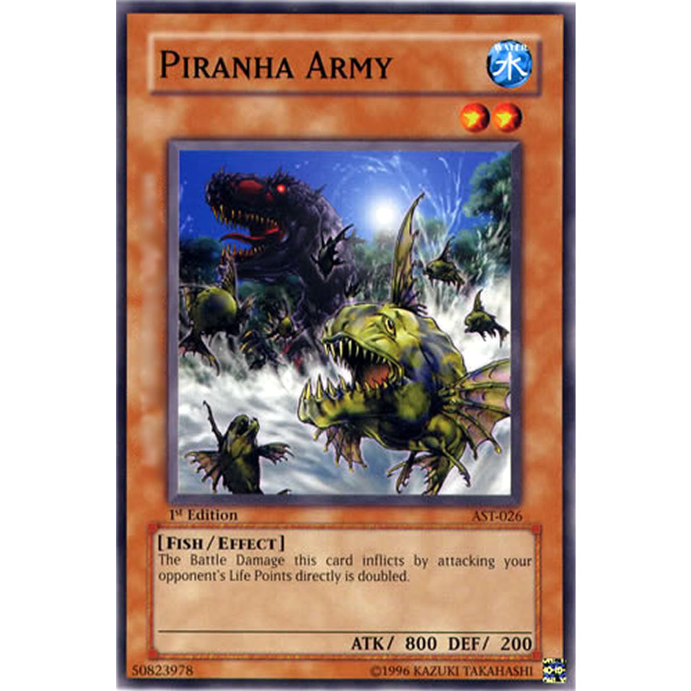 Piranha Army AST-026 Yu-Gi-Oh! Card from the Ancient Sanctuary Set