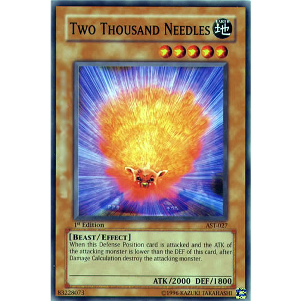 Two Thousand Needles AST-027 Yu-Gi-Oh! Card from the Ancient Sanctuary Set