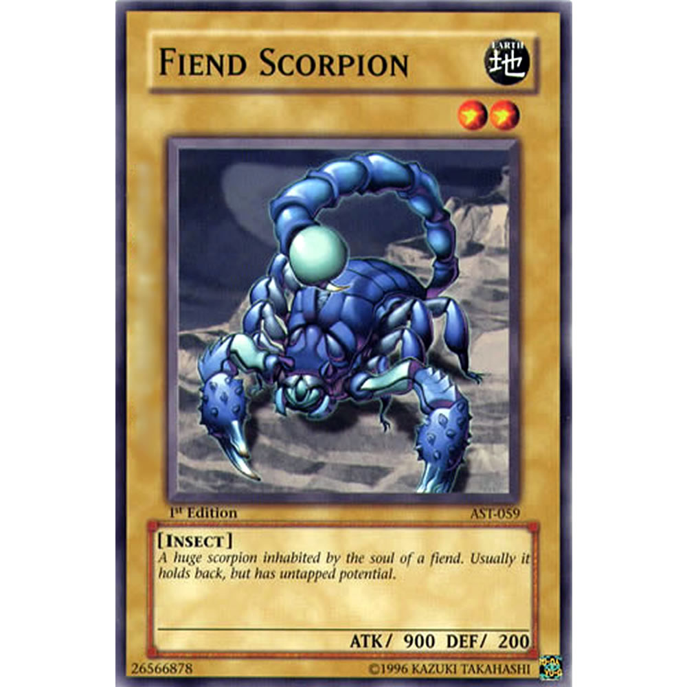 Fiend Scorpion AST-059 Yu-Gi-Oh! Card from the Ancient Sanctuary Set