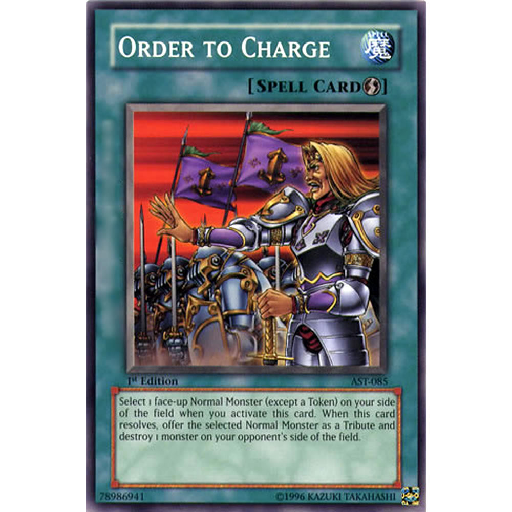 Order to Charge AST-085 Yu-Gi-Oh! Card from the Ancient Sanctuary Set