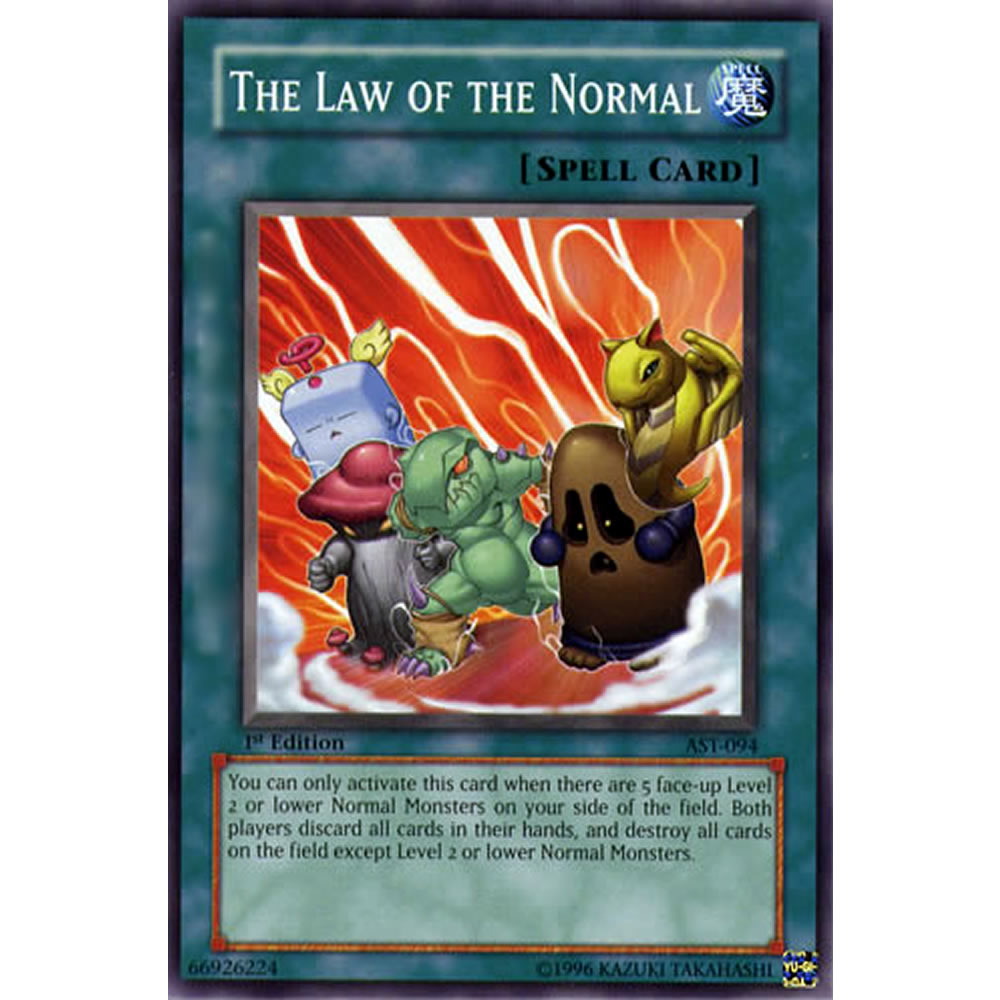 The Law of the Normal AST-094 Yu-Gi-Oh! Card from the Ancient Sanctuary Set