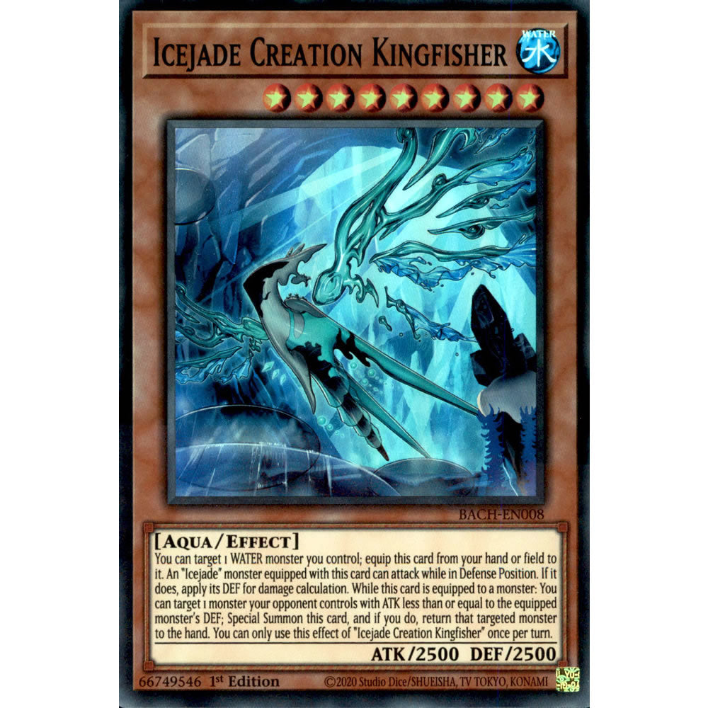 Icejade Creation Kingfisher BACH-EN008 Yu-Gi-Oh! Card from the Battle of Chaos Set
