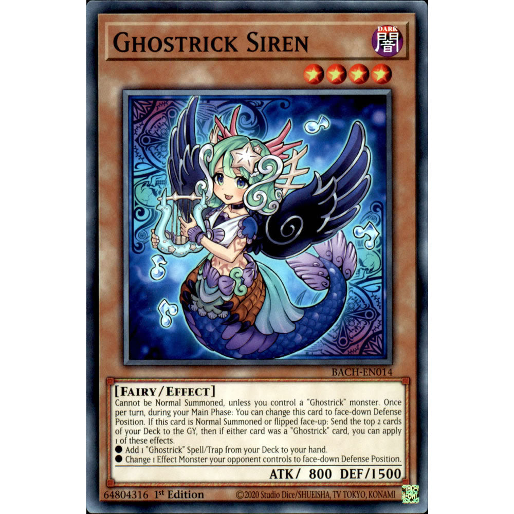 Ghostrick Siren BACH-EN014 Yu-Gi-Oh! Card from the Battle of Chaos Set