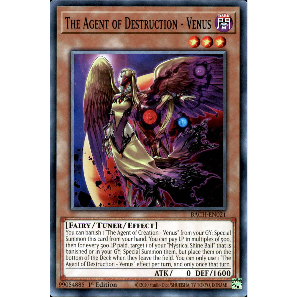The Agent of Destruction - Venus BACH-EN021 Yu-Gi-Oh! Card from the Battle of Chaos Set