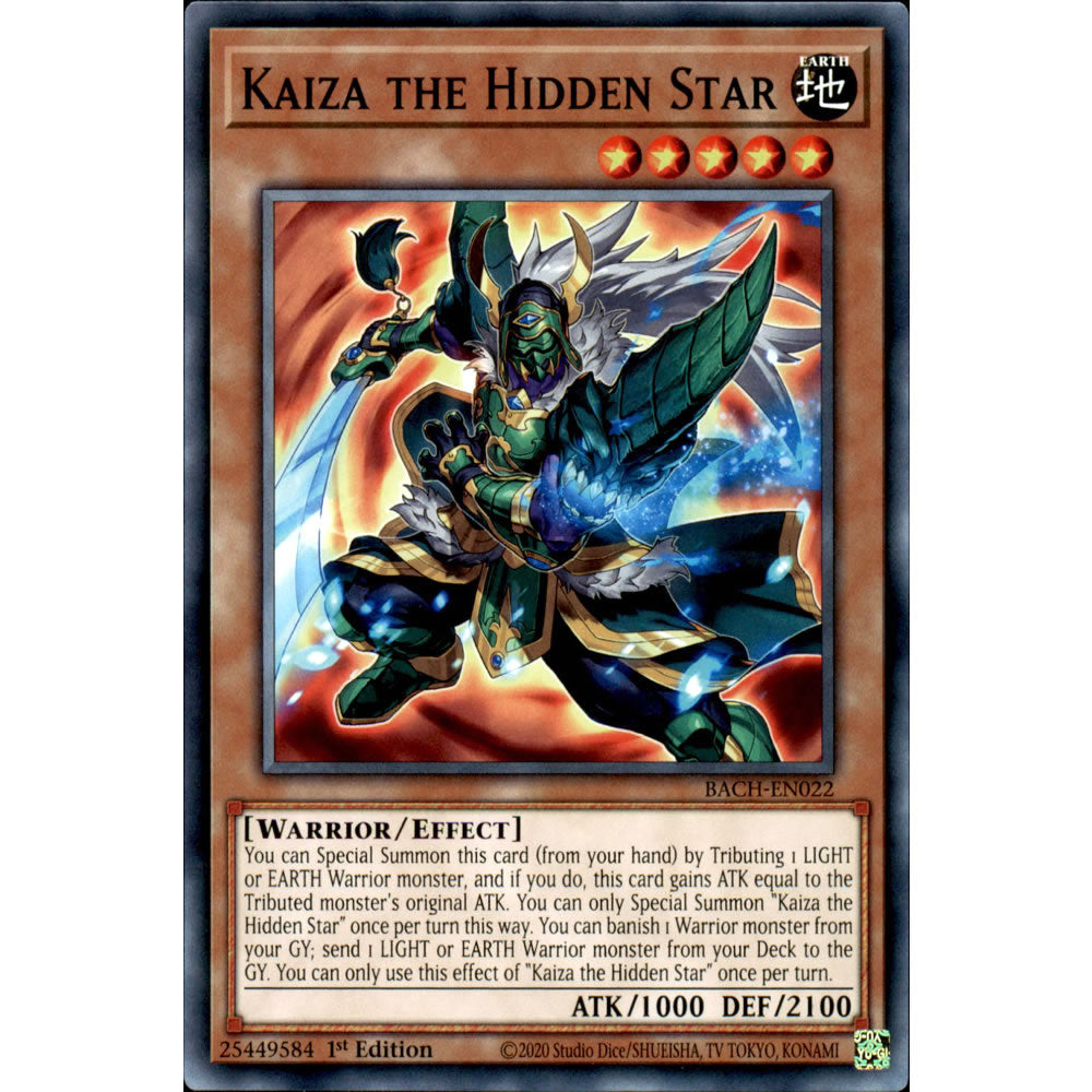 Kaiza the Hidden Star BACH-EN022 Yu-Gi-Oh! Card from the Battle of Chaos Set