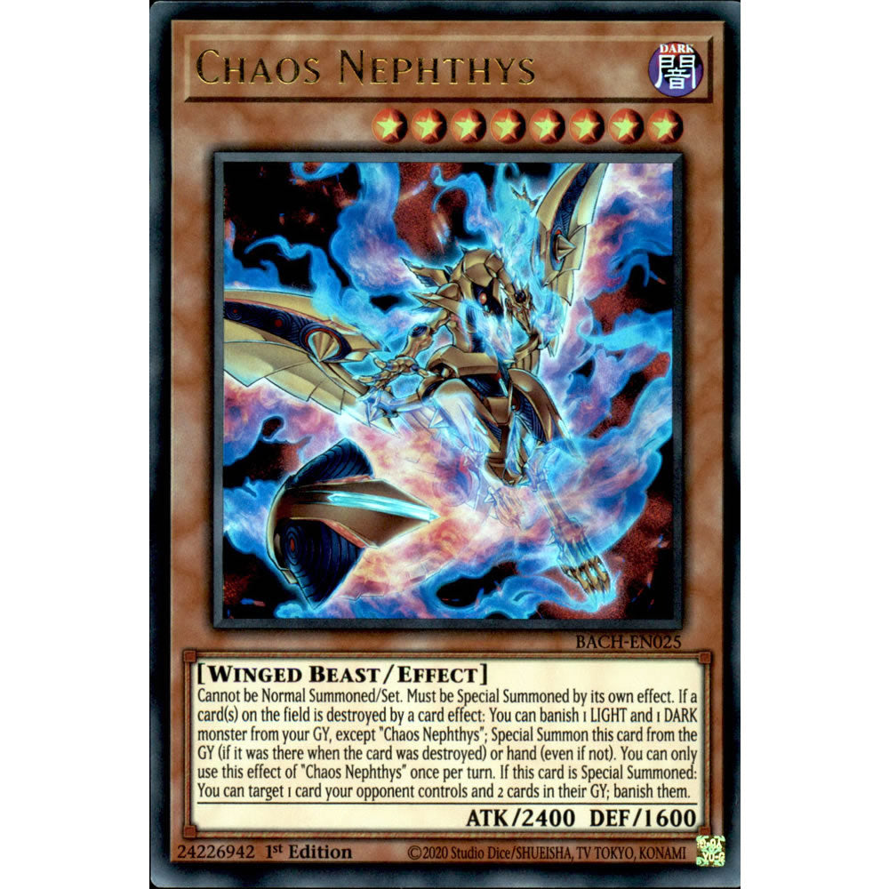 Chaos Nephthys BACH-EN025 Yu-Gi-Oh! Card from the Battle of Chaos Set