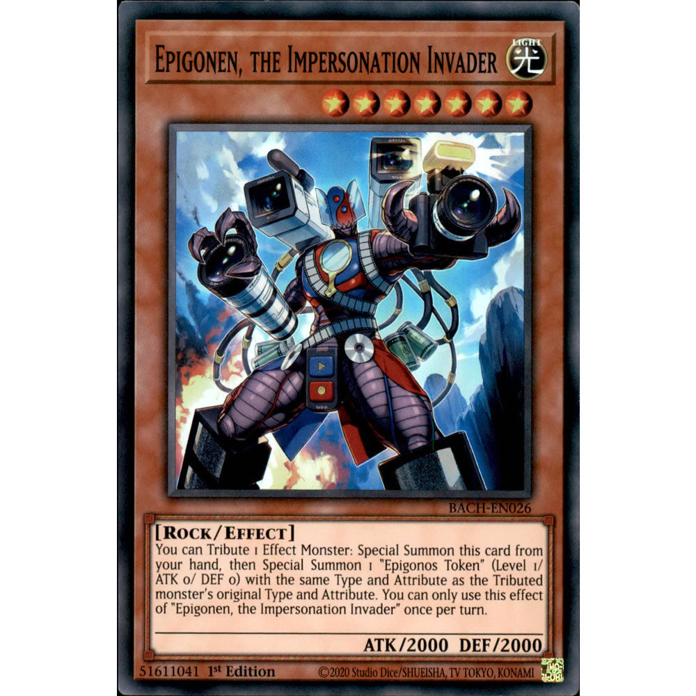 Epigonen, the Impersonation Invader BACH-EN026 Yu-Gi-Oh! Card from the Battle of Chaos Set