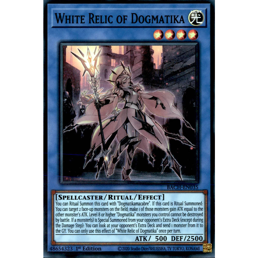 White Relic of Dogmatika BACH-EN035 Yu-Gi-Oh! Card from the Battle of Chaos Set