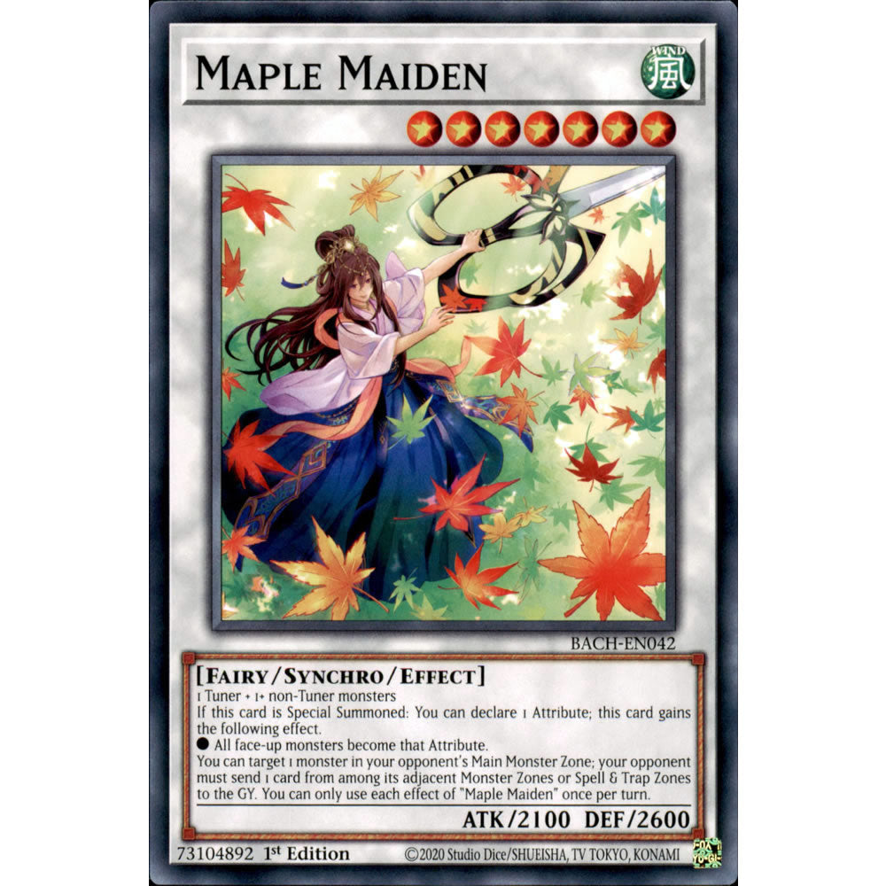 Maple Maiden BACH-EN042 Yu-Gi-Oh! Card from the Battle of Chaos Set
